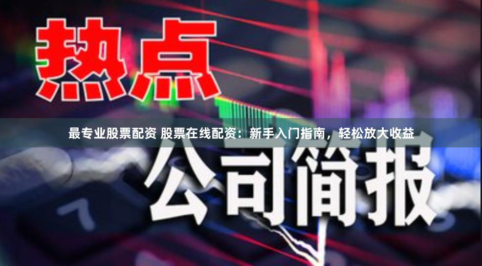 最专业股票配资 股票在线配资：新手入门指南，轻松放大收益